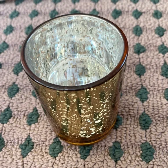6 Gold mercury glass tea Candle Holders - Picture 8 of 8